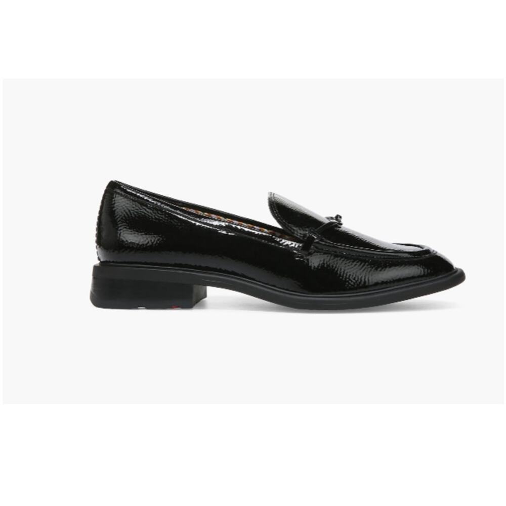 Franco Sarto Women's Black Patent Leather Silver Accent Loafers Size 9M - Picture 9 of 10